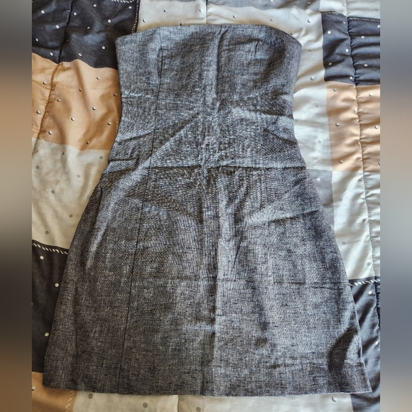 St. Agni Anna Mini Dress Navy Marle Organic Cotton Linen Blend Nwt Sz. S. - Picture 13 of 14